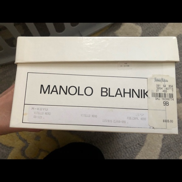 Manolo Blahnik size 39 Vitelli nero - Picture 5 of 6